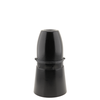 Lampholder B22 Black With Shade Skirt and 10mm Threaded Entry