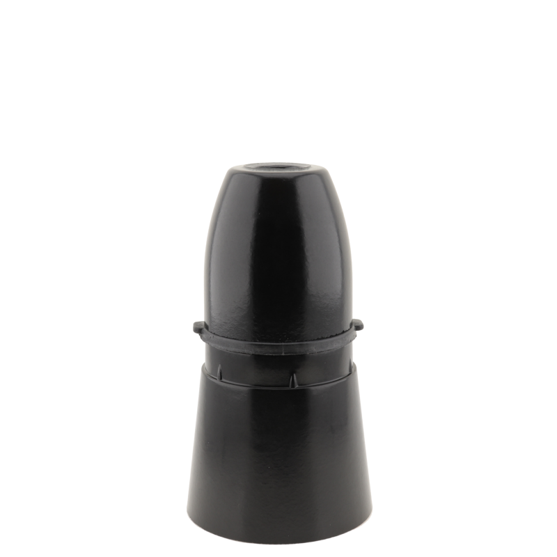 Lampholder B22 Black With Shade Skirt and 10mm Threaded Entry