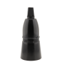 Lampholder B22 Black With Shade Skirt and Nylon Cord Grip