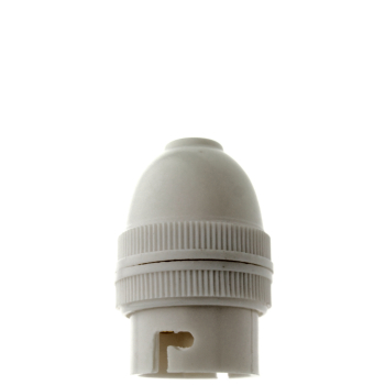 Lampholder B22 in Ivory Bakelite with Shade Ring