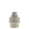 Lampholder B22 White With Shade Ring and 10mm Threaded Entry
