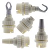 Lampholder B22 White With Shade Ring and 10mm Threaded Entry