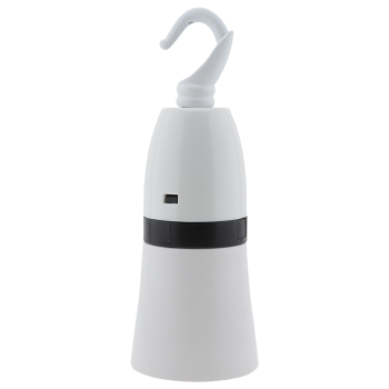 Lampholder B22 White With Shade Skirt and Metal Chain Hook