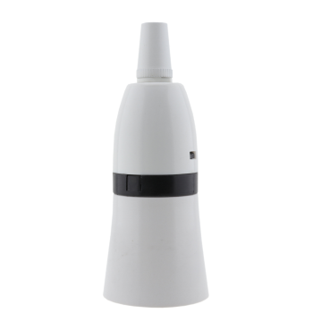 Lampholder B22 White With Shade Skirt and Metal Cord Grip