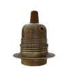 Lampholder E27 Antique Brass Finish with Shade Ring and Nylon Cord Grip