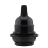 Lampholder E27 Black Bakelite with Shade Ring and Nylon Cord Grip