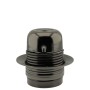 Lampholder E27 Dark Bronze Finish with Shade Ring and 10mm Threaded Entry