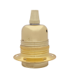 Lampholder E27 Polished Brass Finish with Shade Ring and Metal Cord Grip