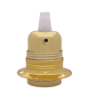 Lampholder E27 Polished Brass Finish with Shade Ring and Nylon Cord Grip