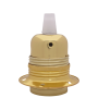 Lampholder E27 Polished Brass Finish with Shade Ring and Nylon Cord Grip