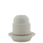 Lampholder E27 Off-White Thermoset Plastic with Shade Ring 10mm Threaded Entry