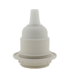 Lampholder E27 Off-White Thermoset Plastic with Shade Ring, Nylon Cord Grip