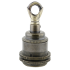 Lampholder E27 Antique Brass Finish with Dual Shade Ring and Chain Loop