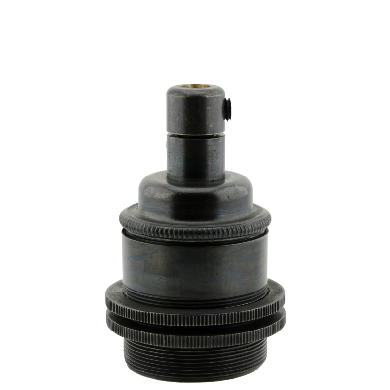 Traditional Edison Screw Lamp Holder (E27) with Shade Rings and Integrated Cord Grip in Bronze Finish
