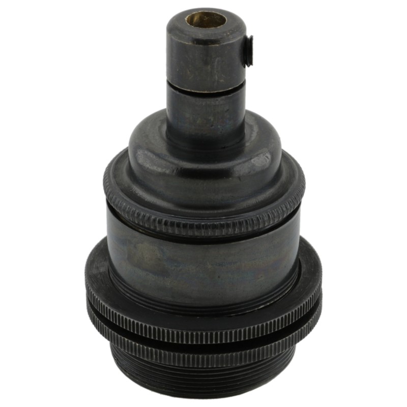 Traditional Edison Screw Lamp Holder (E27) with Shade Rings and Integrated Cord Grip in Bronze Finish