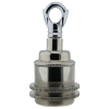 Traditional Edison Screw Bulb Holder (E27) with 2 Shade Rings and Metal Deco Styled Loop in Chrome Effect Finish