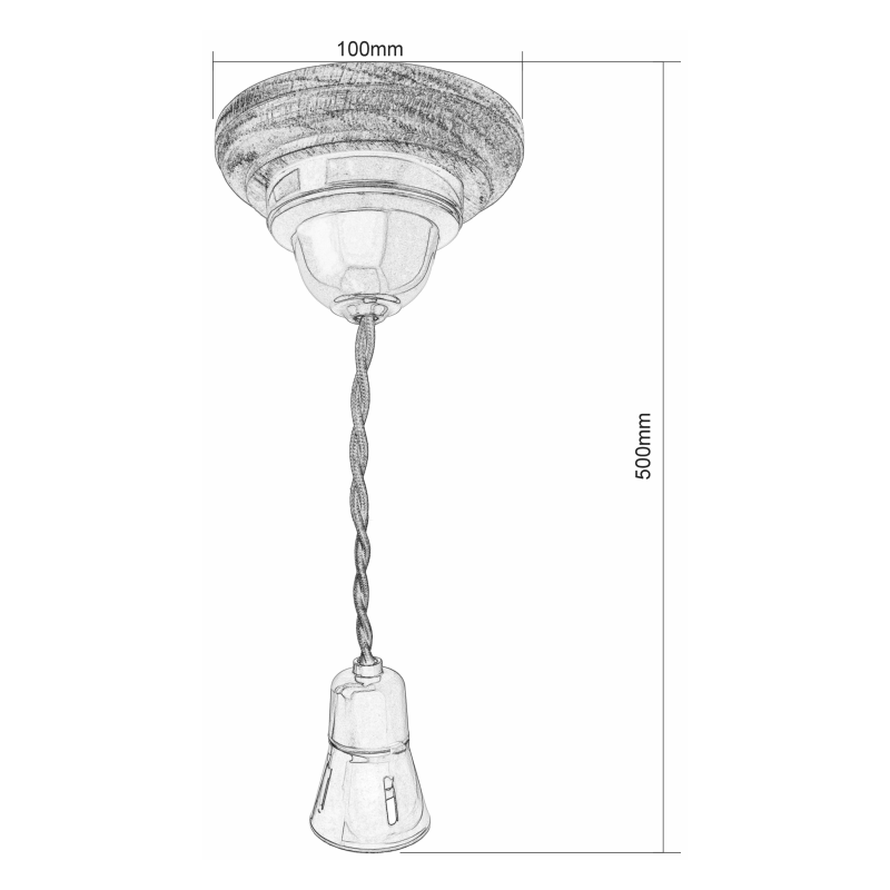 Ready to Hang B22 Period Style Bakelite Pendant set on Oak Plinth with Twisted Flex in Choice of Colour Ready to Hang B22 Period Style Bakelite Pendant set on Oak Plinth with Twisted Flex in Choice of Colour