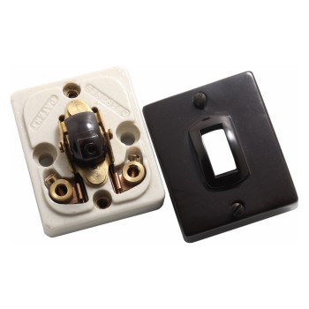 Crabtree Bakelite Architrave Light Switch, 1Way, 5Amp 230VAC