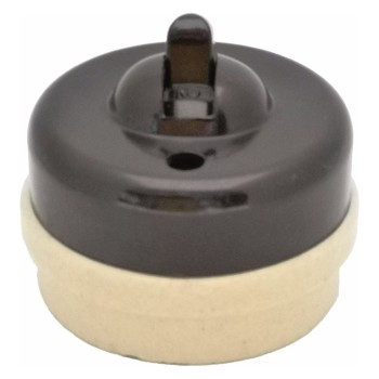 GEC Brown And Ivory Bakelite Toggle Light Switch