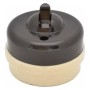 GEC Brown And Ivory Bakelite Toggle Light Switch
