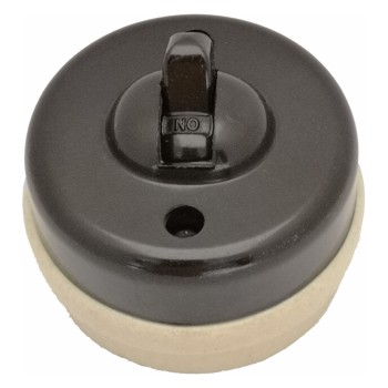 GEC Brown And Ivory Bakelite Toggle Light Switch