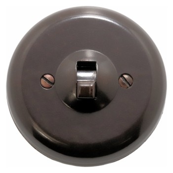 Rolls Bakelite Low Profile Light Switch, 1Way, 5Amp 230VAC