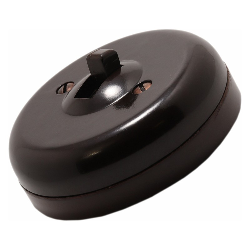 Rolls Bakelite Low Profile Light Switch, 1Way, 5Amp 230VAC