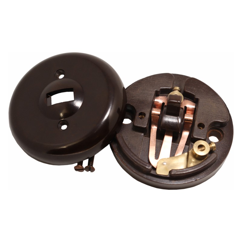 Rolls Bakelite Low Profile Light Switch, 1Way, 5Amp 230VAC