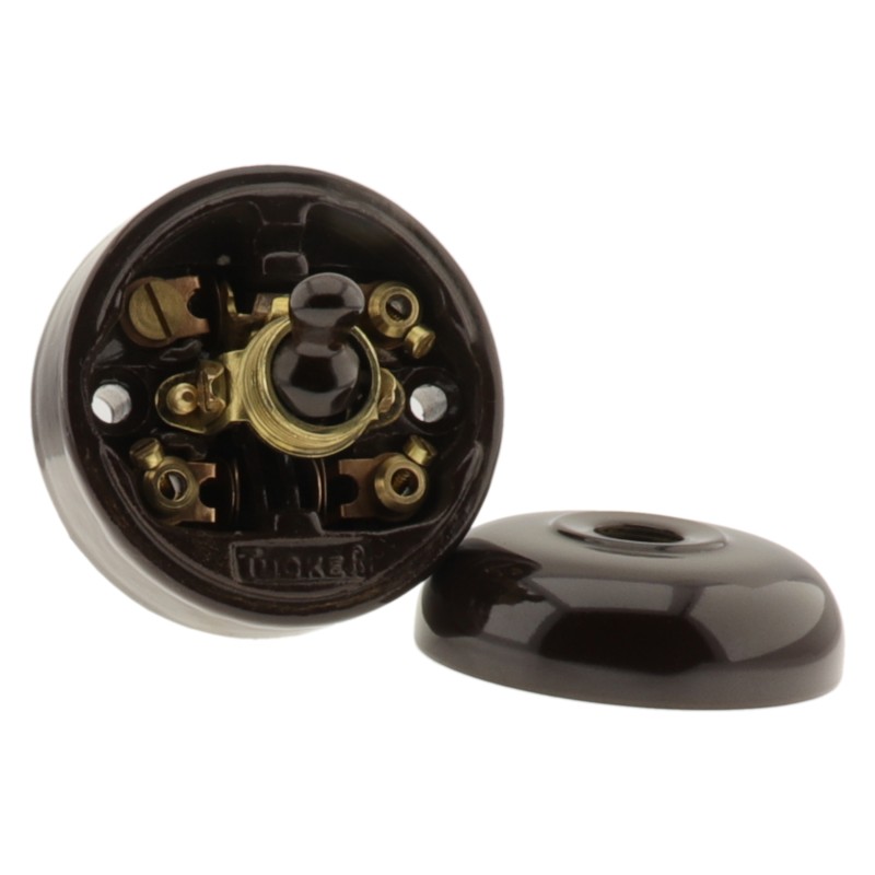 Vintage Bakelite and Ceramic 2Way Switch by Tucker Telac