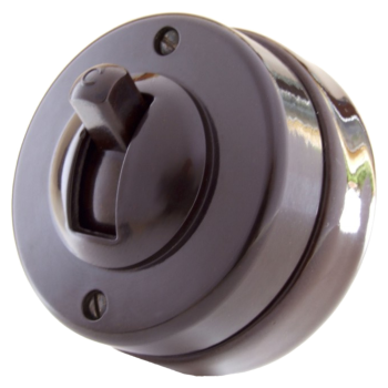 Crabtree Vintage Brown Bakelite Toggle Light Switch 1Way