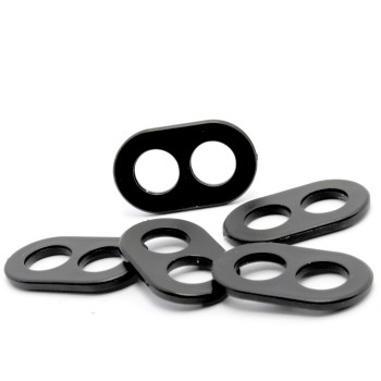 Two Hole Cord Clamp 6mm in Black or White 5Pack