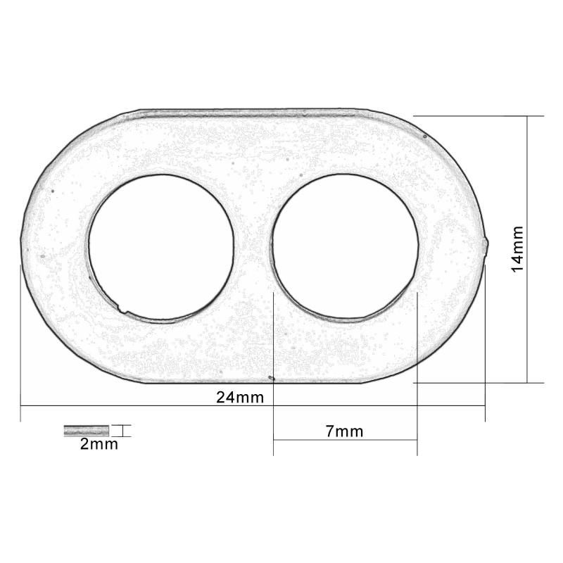 Two Hole Cord Clamp 6mm in Black or White 5Pack Two Hole Cord Clamp 6mm in Black or White 5Pack
