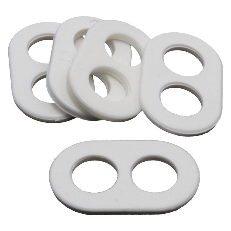Two Hole Cord Clamp 6mm in Black or White 5Pack Two Hole Cord Clamp 6mm in Black or White 5Pack
