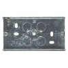 APPLEBY 2-GANG GALVANISED STEEL BACK BOX 47MM