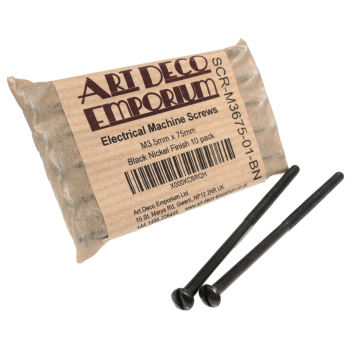 Black Machine Electrical Screw M3.5 x 75mm (10 Pack)