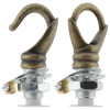 Deco Inspired Celiing Pendant Hook and Loop in Antique Brass Finish Deco Inspired Celiing Pendant Hook and Loop in Antique Brass Finish