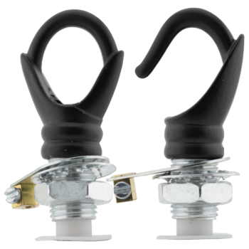 Deco Inspired Celiing Pendant Hook and Loop in Black Finish