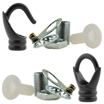 Deco Inspired Celiing Pendant Hook and Loop in Black Finish