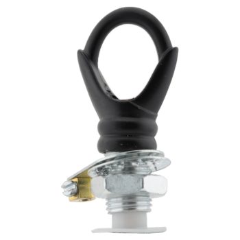 Deco Styled Ceiling Rose and Bulb Holder Loop in Black