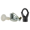 Deco Styled Ceiling Rose and Bulb Holder Loop in Black Deco Styled Ceiling Rose and Bulb Holder Loop in Black