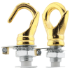 Deco Inspired Celiing Pendant Hook and Loop in Brass Finish Deco Inspired Celiing Pendant Hook and Loop in Brass Finish