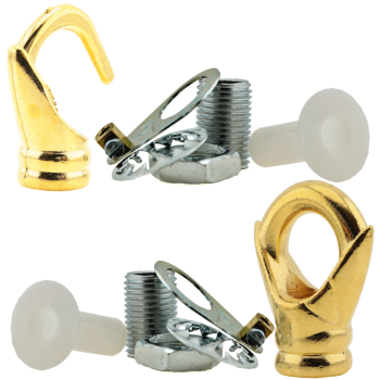 Deco Inspired Celiing Pendant Hook and Loop in Brass Finish