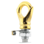 Deco Styled Ceiling Rose and Bulb Holder Loop in Polished Brass Finish