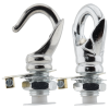 Deco Inspired Celiing Pendant Hook and Loop in Bright Nickel Finish Deco Inspired Celiing Pendant Hook and Loop in Bright Nickel Finish