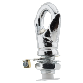 Deco Styled Ceiling Rose and Bulb Holder Loop in Silver Nickel Finish