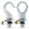Deco Inspired Celiing Pendant Hook and Loop in White Finish Deco Inspired Celiing Pendant Hook and Loop in White Finish