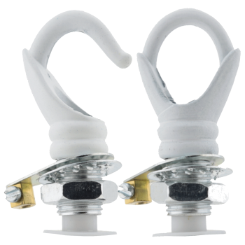 Deco Inspired Celiing Pendant Hook and Loop in White Finish