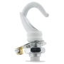 Art Deco Styled Hook for Ceiling Rose and Bulb Holder in White Finish