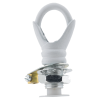 Deco Styled Ceiling Rose and Bulb Holder Loop in White Finish Deco Styled Ceiling Rose and Bulb Holder Loop in White Finish