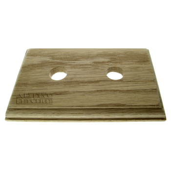 Solid Oak Switch Mount Pattress 2Gang for 2 Switches
